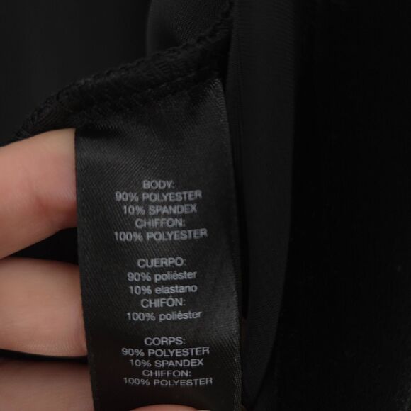 Chico's Travelers velvet ruffle open jacket Size 1 (M) black long sleeve evening - Picture 6 of 8